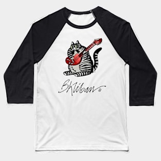 B Kliban Cat Guitar Baseball T-Shirt